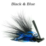 Black & Blue Hybrid-Skirt Swim Jig