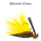 Electric Craw Hybrid-Skirt Casting Jig, arky head fishing lure