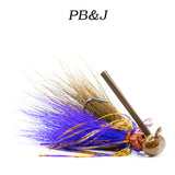 PB&J Hybrid-Skirt Football Jig, hand tied fishing lure