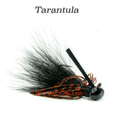 Tarantula Hybrid-Skirt Football Jig, hand tied fishing lure