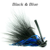 Black & Blue Hybrid-Skirt Casting Jig, arky head fishing lure