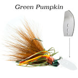 Green Pumpkin Hybrid Vibe 'Bent Blade', vibrating fishing lure