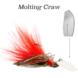 Molting Craw Hybrid Vibe 'Bent Blade', vibrating fishing lure