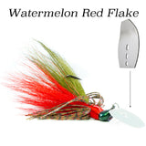 Watermelon Red Flake Hybrid Vibe 'Bent Blade', vibrating fishing lure