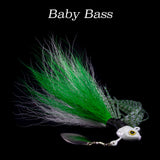 Baby Bass Hybrid-Skirt Underspin, hand tied underspin