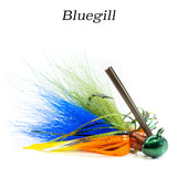 Bluegill Hybrid-Skirt Football Jig, hand tied fishing lure