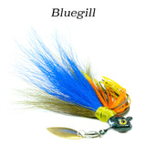 Bluegill Hybrid-Skirt Underspin, hand tied underspin