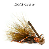 Bold Craw Hybrid-Skirt Football Jig, hand tied fishing lure