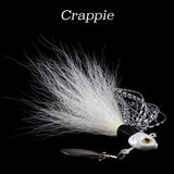 Crappie Hybrid-Skirt Underspin, hand tied underspin