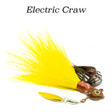 Electric Craw Hybrid-Skirt Underspin, hand tied underspin