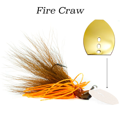 Fire Craw Hybrid Vibe 'Gold', vibrating fishing lure