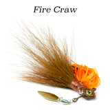 Fire Craw Hybrid-Skirt Underspin, hand tied underspin