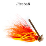 Fireball Hybrid-Skirt Football Jig, hand tied fishing lure