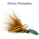 "Green Pumpkin" Hybrid Vibe Omega, extra large vibrating lure