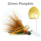 Green Pumpkin Hybrid Vibe 'Gold', vibrating fishing lure