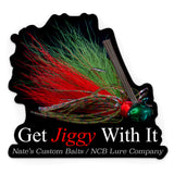 Watermelon Red Flake "Get Jiggy With It" Decal