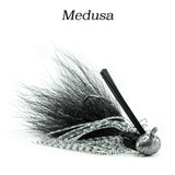 Medusa Hybrid-Skirt Football Jig, hand tied fishing lure