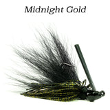 Midnight Gold Hybrid-Skirt Swim Jig