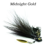 Midnight Gold Hybrid-Skirt Underspin, hand tied underspin