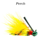 Perch Hybrid-Skirt Football Jig, hand tied fishing lure