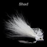 Shad Hybrid-Skirt Underspin, hand tied underspin