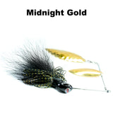 Midnight Gold Hybrid Spinnerbait Plus, big game spinner
