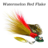 Watermelon Red Flake Hybrid-Skirt Underspin, hand tied underspin